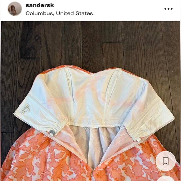 SOLD - Shoshanna Coral Reef Mini Dress - Picture 4 of 8